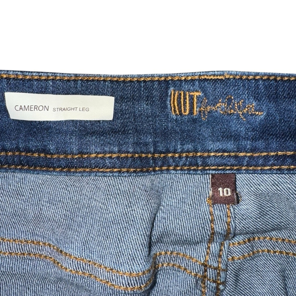 Kut From The Kloth Cameron straight cropped Jeans Size 10 Blue Denim - Picture 4 of 8